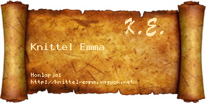 Knittel Emma névjegykártya