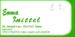 emma knittel business card